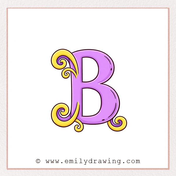 Preview of Fancy Letter B drawing
